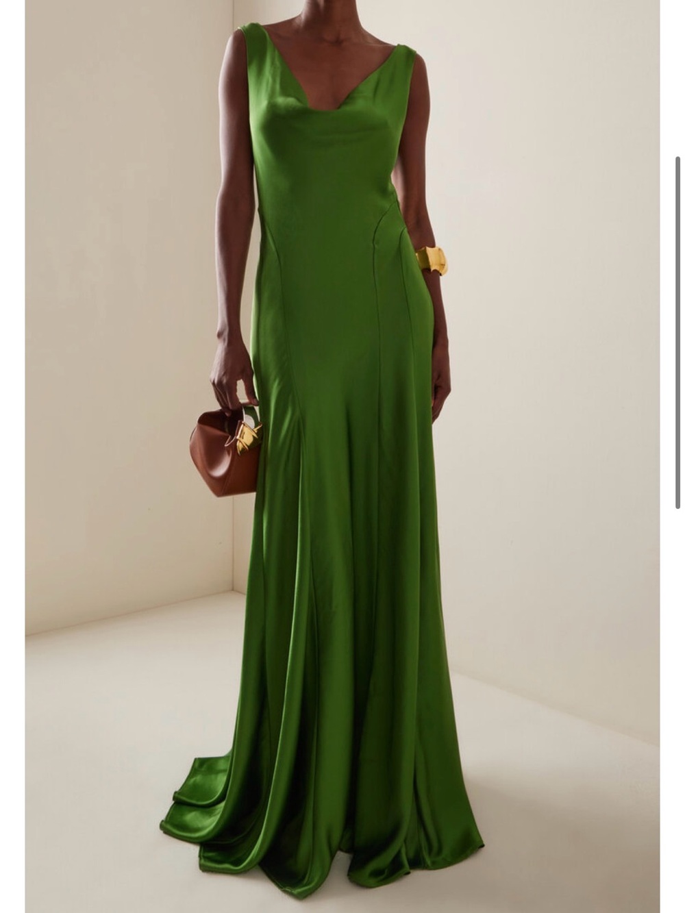 Anna Quan Keira Dress Satin Fern Green